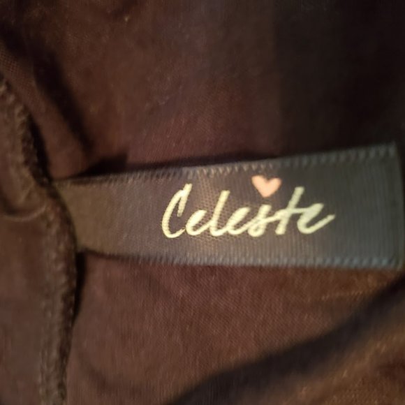 Celeste Leopard Metallic Print Color Block Top 2X - Picture 3 of 4